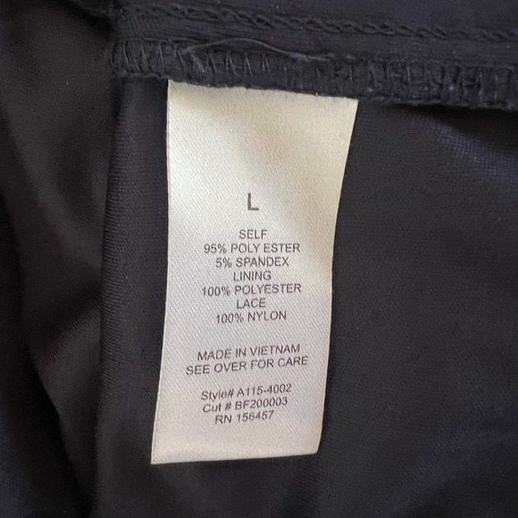 Windsor Navy Formal Dress w/ Lace Back & Front Slit Size L - Picture 10 of 10